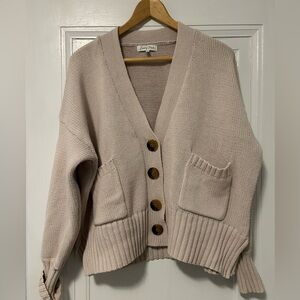 Emory Park Beige Cardigan with Button Accents